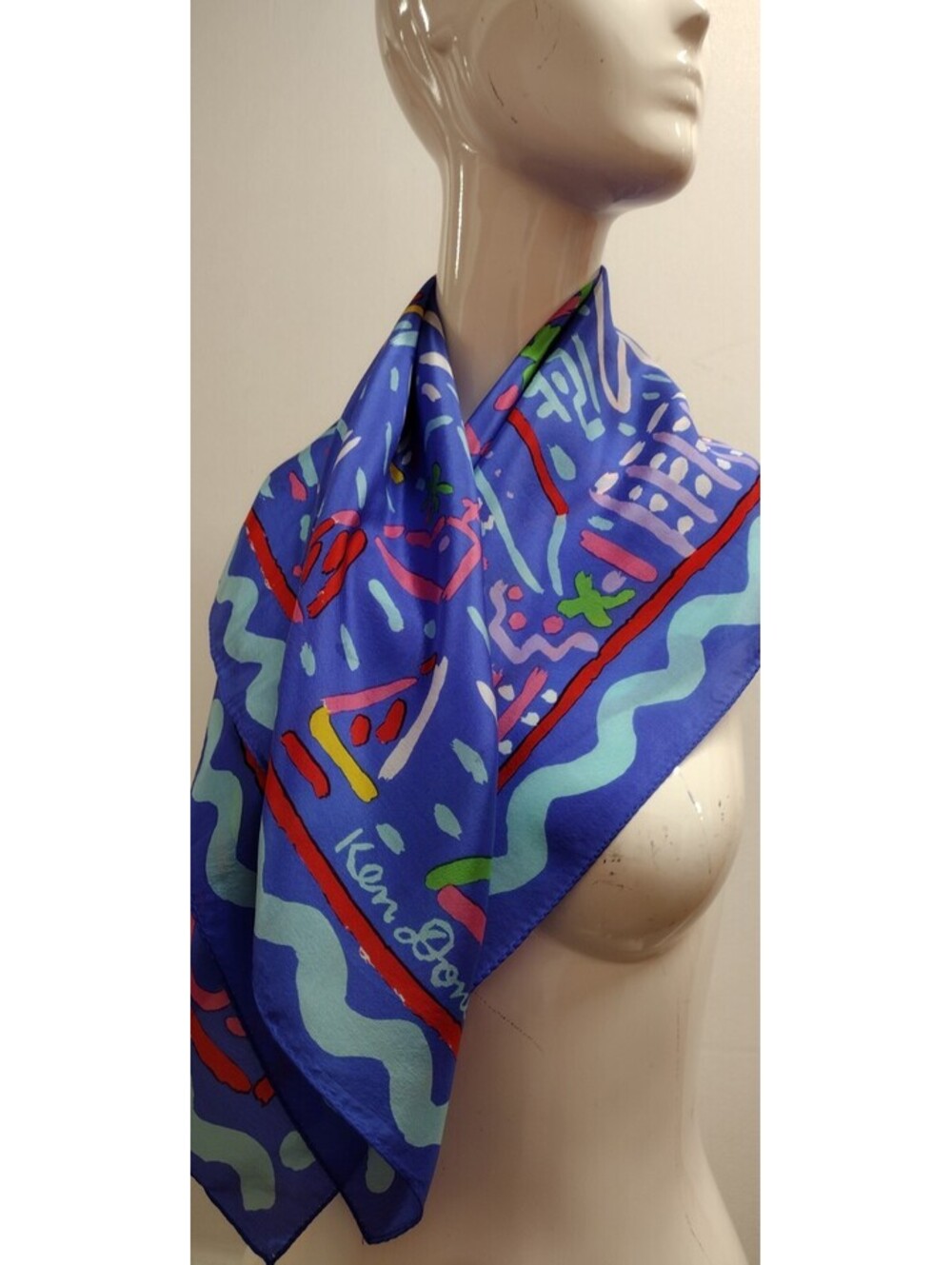 Ken Done Original Silk Scarf 1985 Australia Sydney Pier Vibrant 1980s Art MUSEUM